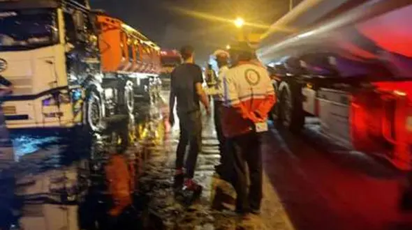 وحشت در نیشابور ! / نشت گاز در تصادف فاجعه بار !