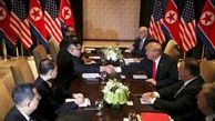 شوخی خنده دار و عجیب ترامپ با رهبر کره شمالی سر میز غذاخوری +فیلم