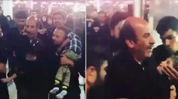 شفاگرفتن دختربچه نابینا در بین‌الحرمین +فیلم