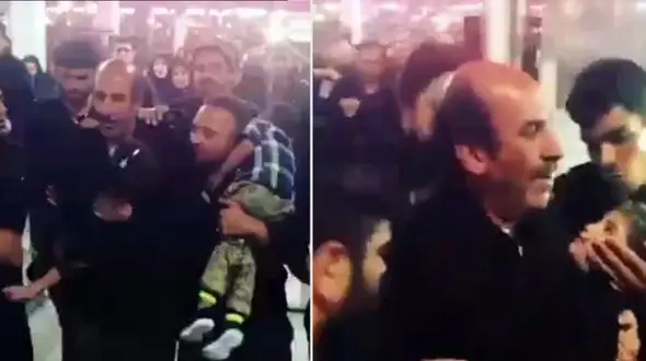 شفاگرفتن دختربچه نابینا در بین‌الحرمین +فیلم