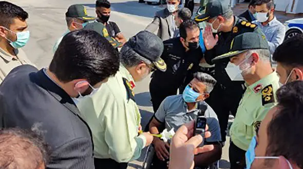 سفر فرمانده نیروی انتظامی جمهوری اسلامی ایران به آبادان + فیلم