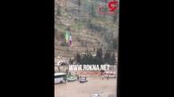 فیلم هولناک از صحنه بلعیده شدن ماشین ها در سیل امروز دروازه قرآن شیراز + فیلم