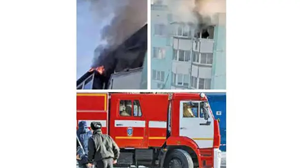 مرگ هولناک مادر و پسر 3 ساله اش / این زن در طبقه 10 گرفتار آتش شده بود / او برای نسوختن بیرون پرید / در قرقیزستان رخ داد + عکس