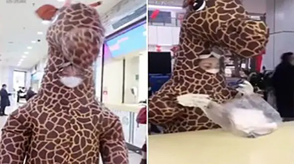 ابتکار جالب یک زن برای مقابله با ویروس کرونا + فیلم