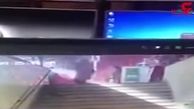 فیلم هولناک از لحظه آتش گرفتن مسافران در انفجار قطار در مصر / 16+