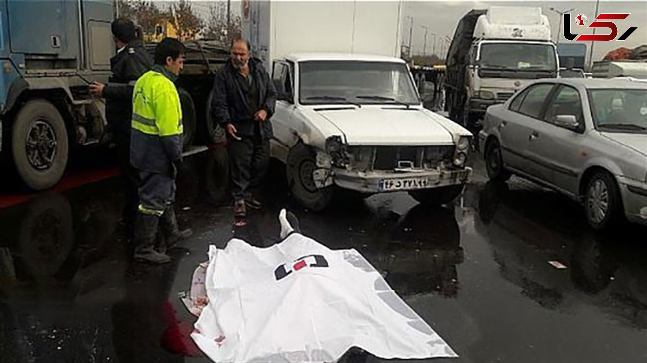 مرگ راننده جوان در  بزرگراه آزادگان +عکس
