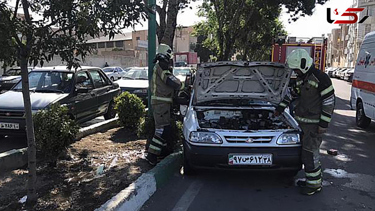 تصادف 2 خودرو در تهران / یک تن زخمی شد + عکس ها