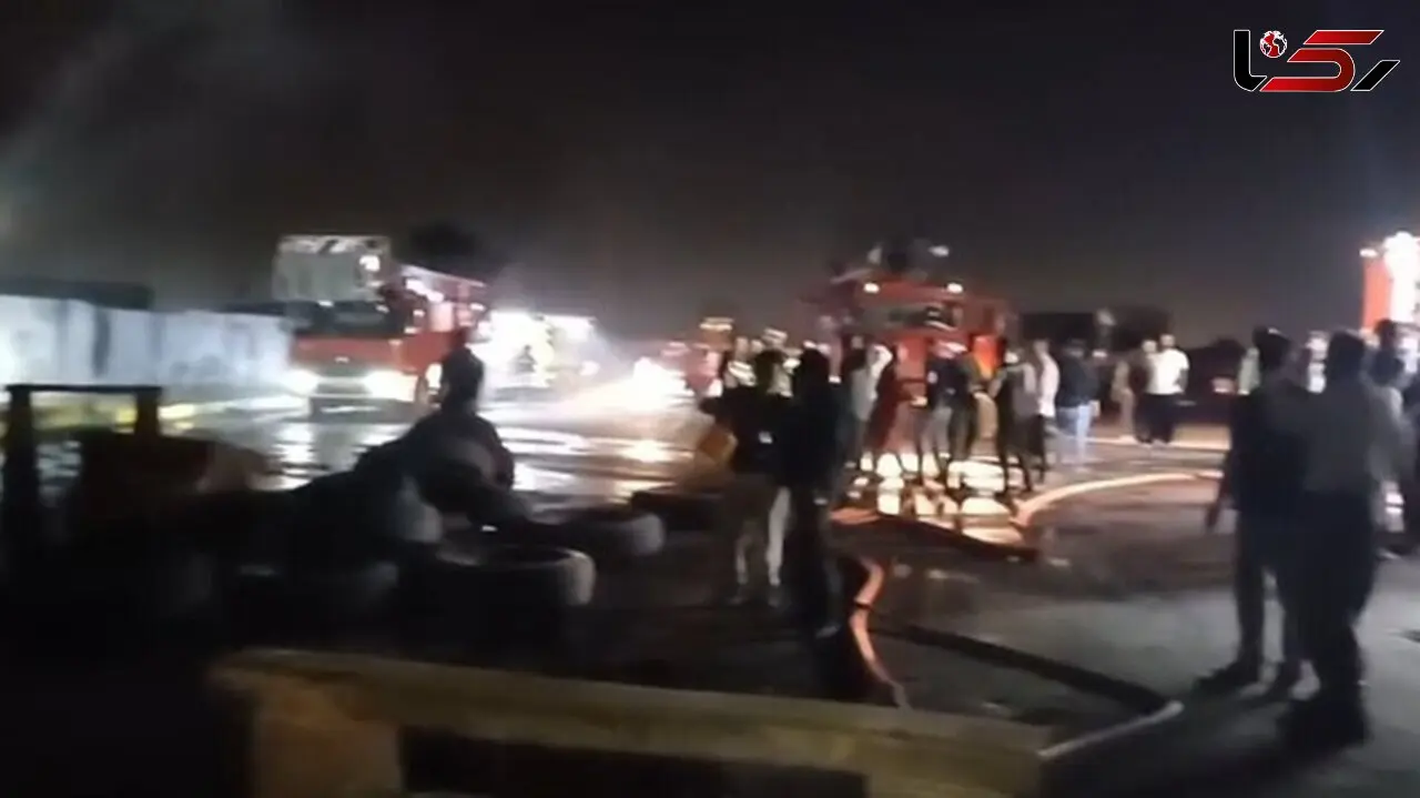 فیلم  آتش‌سوزی همزمان با زلزله کرج  در نزدیکی نیروگاه شهید منتظر قائم البرز / ماجرا چه بود ؟!