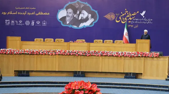 سخنرانی رییس جمهور در مراسم سالگرد شهادت آیت الله سید مصطفی خمینی + فیلم