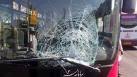 تصادف مرد تهرانی با اتوبوس بی آر تی / معجزه در زنده ماندن + عکس ها