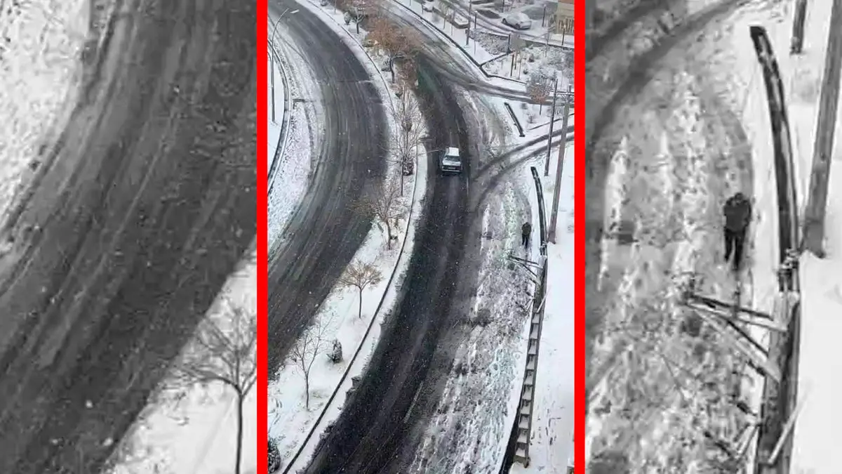 فیلم خیابان‌ها و کوچه‌های برفی اراک