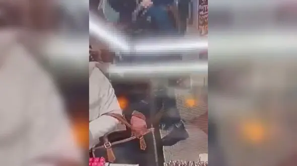 فیلم سرقت سرقت برق‌آسای گوشی از کیف یک زن توسط نوجوان تهرانی