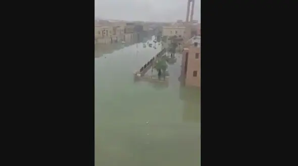 غرق شدن شهر دمام عربستان در سیل !+فیلم