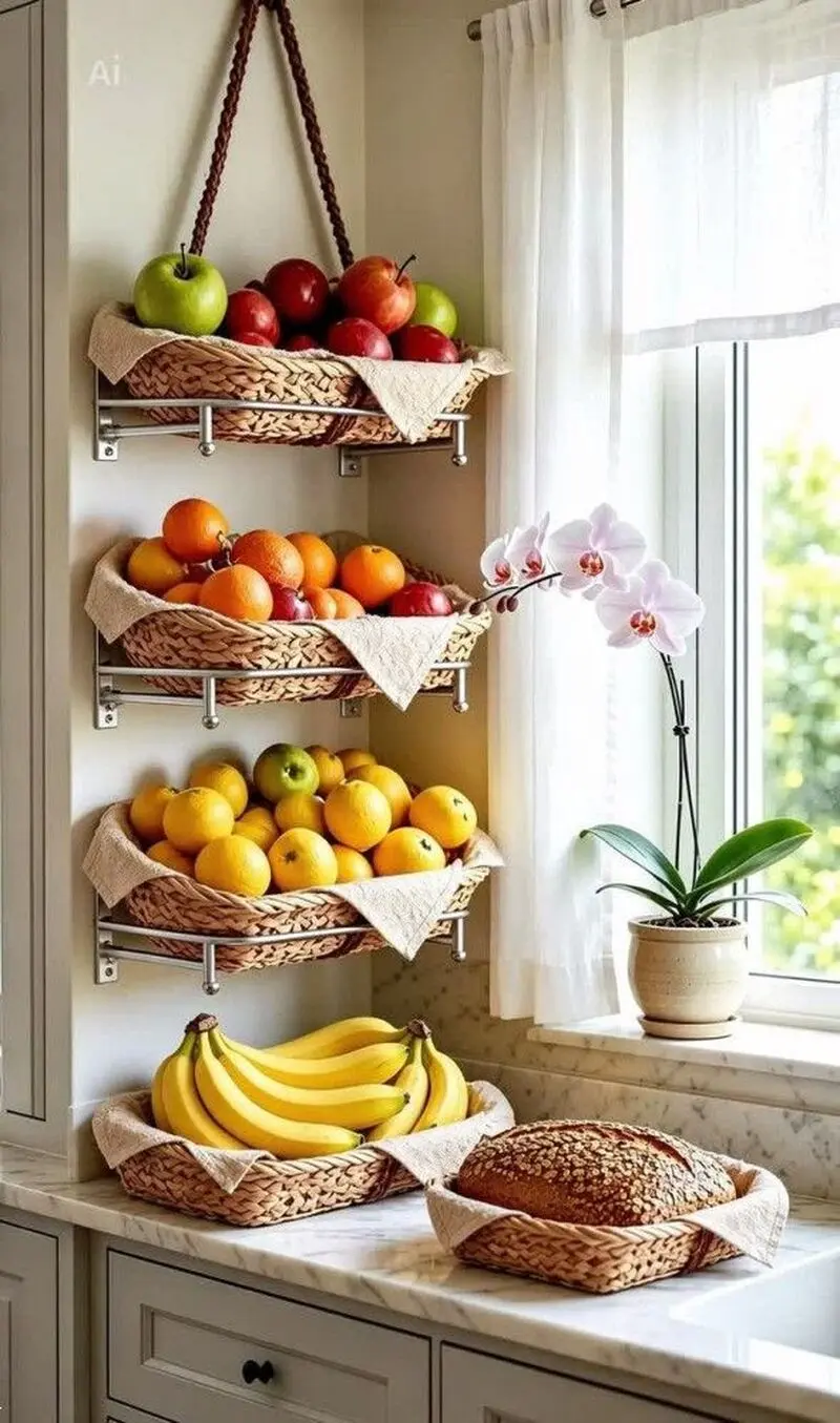 مدل سبد حصیری برای میوه
