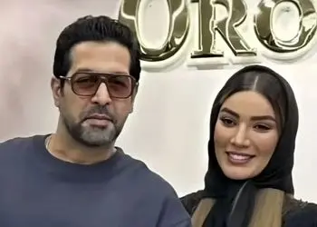 عکس کریسمسی تازه عروس و داماد سینمای ایران متین ستوده و کامران تفتی / استایل کابویی زوج محبوب