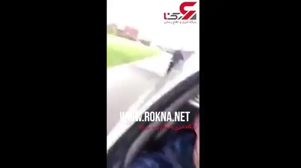 اقدام جنون آمیز راننده جوان با یک دوچرخه سوار+ فیلم