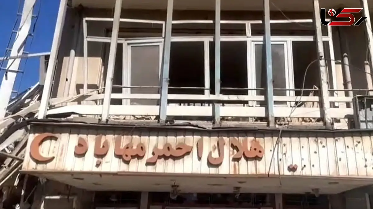 فیلم تخریب ساختمان هلال احمر و سینما تربیت مهاباد