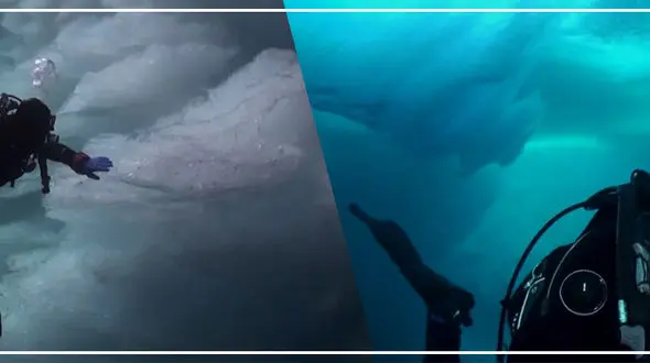 مناظر بکر در ماورای ورقه های یخی گرینلند +فیلم