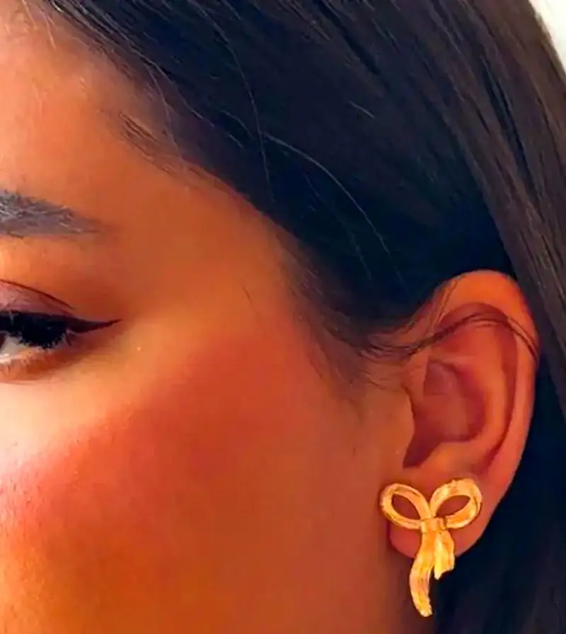 گوشواره پاپیون طلا