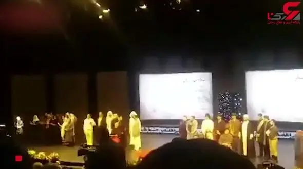 واکنش تند به تک خوانی یک زن در افتتاحیه جشنواره فیلم فجر + فیلم