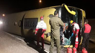 فیلم واژگونی خونین اتوبوس مسافربری در محور دامغان / شب تلخی که گذشت