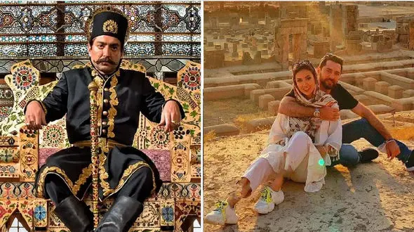 فیلم عجیب  مینا مختاری عروس بهرام رادان ! / عاشقانه هایش با داماد جذاب !