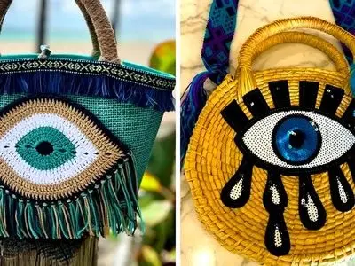 طرح‌ های خاص کیف فانتزی با چشم نظر؛ 15 پیشنهاد شیک برای استایل متمایز + عکس