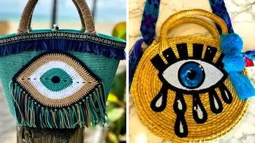 طرح‌ های خاص کیف فانتزی با چشم نظر؛ 15 پیشنهاد شیک برای استایل متمایز + عکس