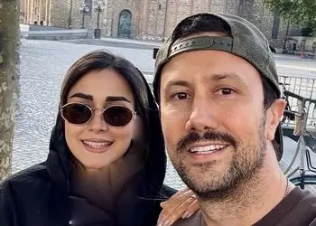 عاشقانه دلنشین شاهرخ استخری به مناسبت تولد همسرش سپیده بزمی‌پور در بلژیک+عکس