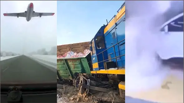 ببینید / از فاجعه بر اثر یخ زدگی خیابان تا خواب آلودگی راننده لکوموتیوران + 10فیلم حادثه ای 