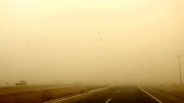 وحشت از طوفان شن در کرمان 