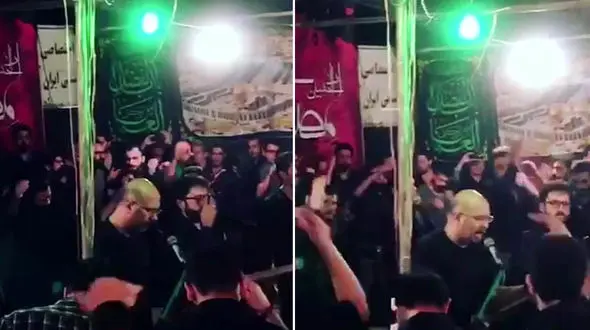 مداحی محمد بحرانی، صداپیشه جناب خان در مراسم محرم +فیلم