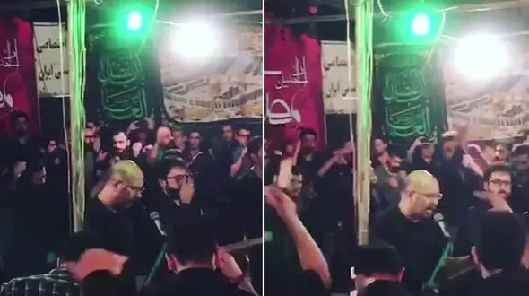 مداحی محمد بحرانی، صداپیشه جناب خان در مراسم محرم +فیلم