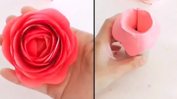 گل سرخ کاغذی ببین چطور ساختند؟ / فیلم