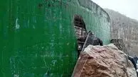 رانش زمین و سقوط سنگ در مجاورت تصفیه‌خانه آب بهارستان/ مشکلی برای آبرسانی ایجاد نشده است