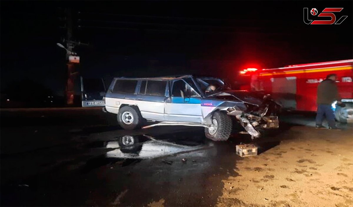 برخورد مرگبار پاترول و پژو در جاده قائمشهر