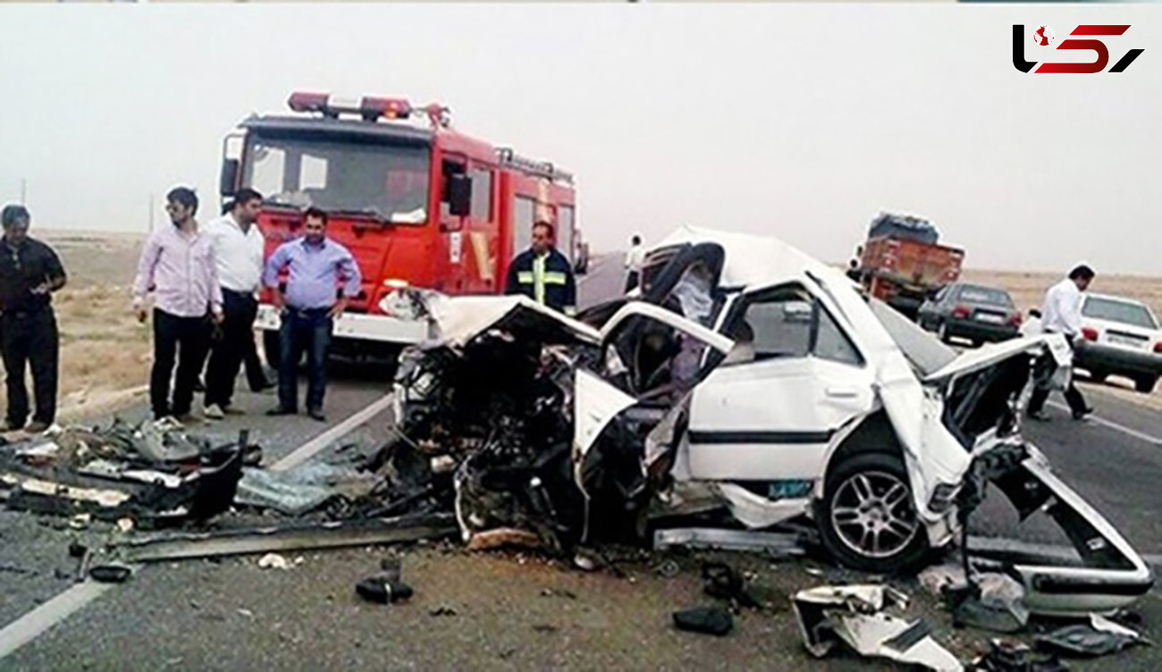برخورد مرگبار 3 خودرو در آزادراه قزوین-کرج / راننده مقصر کشته شد