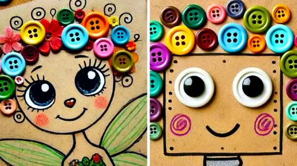 15 روش ساده نقاشی با دکمه؛ پرورش خلاقیت کودکان با هنر