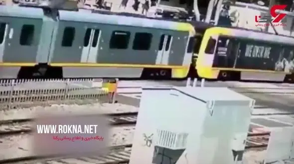 راننده بی احتیاط تصادف هولناکی را با قطار رقم زد + فیلم