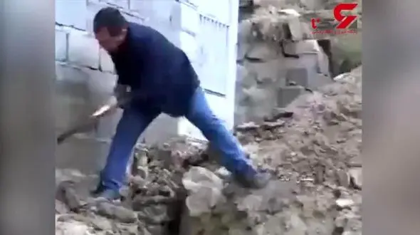 فیلم جاری شدن سیل در  بستان آباد تبریز