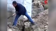 فیلم جاری شدن سیل در  بستان آباد تبریز
