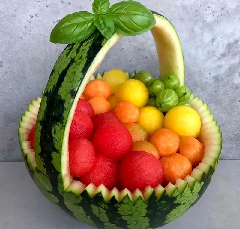 تزیین هندوانه در ظرف