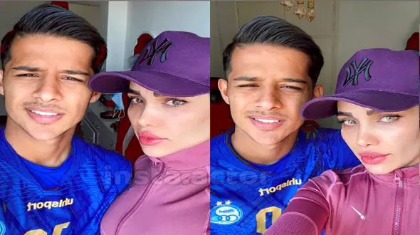 لباس عربی همسر مهدی قائدی در قطر ! / زن و شوهر حاشیه ساز تماشاچی بازی های ایران !