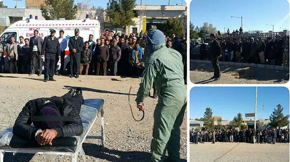 تصاویر  شلاق زدن به شرور بجستانی در ملاعام + عکس