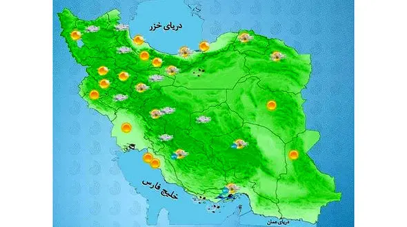وضعیت جوی کشور در روز جمعه 27 تیر ماه