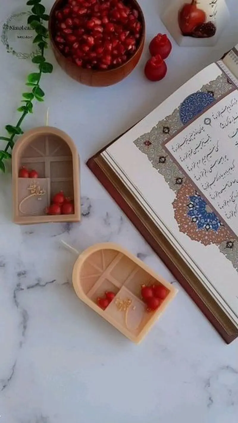 مدل شمع یلدایی | مدل شمع یلدایی جدید ۱۴۰۴ با طرح انار و هندوانه که عروس های باسلیقه عاشقشن!
