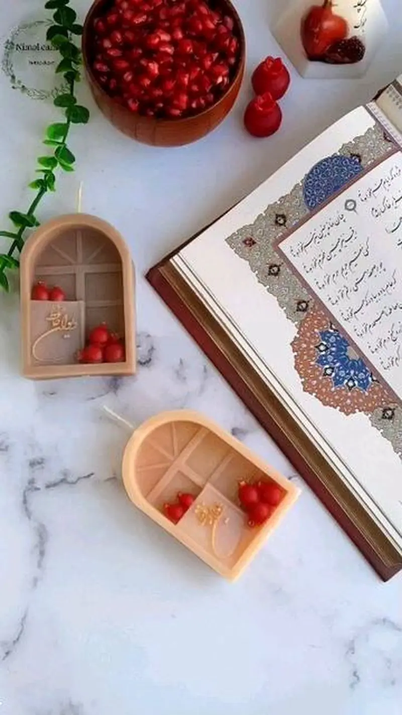 مدل شمع یلدایی | مدل شمع یلدایی جدید ۱۴۰۴ با طرح انار و هندوانه که عروس های باسلیقه عاشقشن!