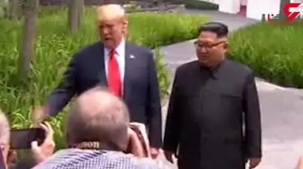 پز دادن ترامپ با خودرویش در مقابل کیم جونگ اون+ فیلم 