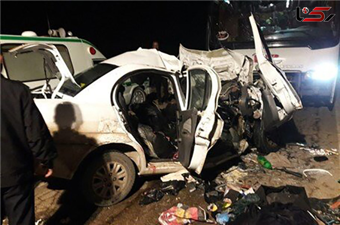 مرگ آنی 5 نفر در تصادف سمند با تریلی / در جاده دامغان- شاهرود رخ داد