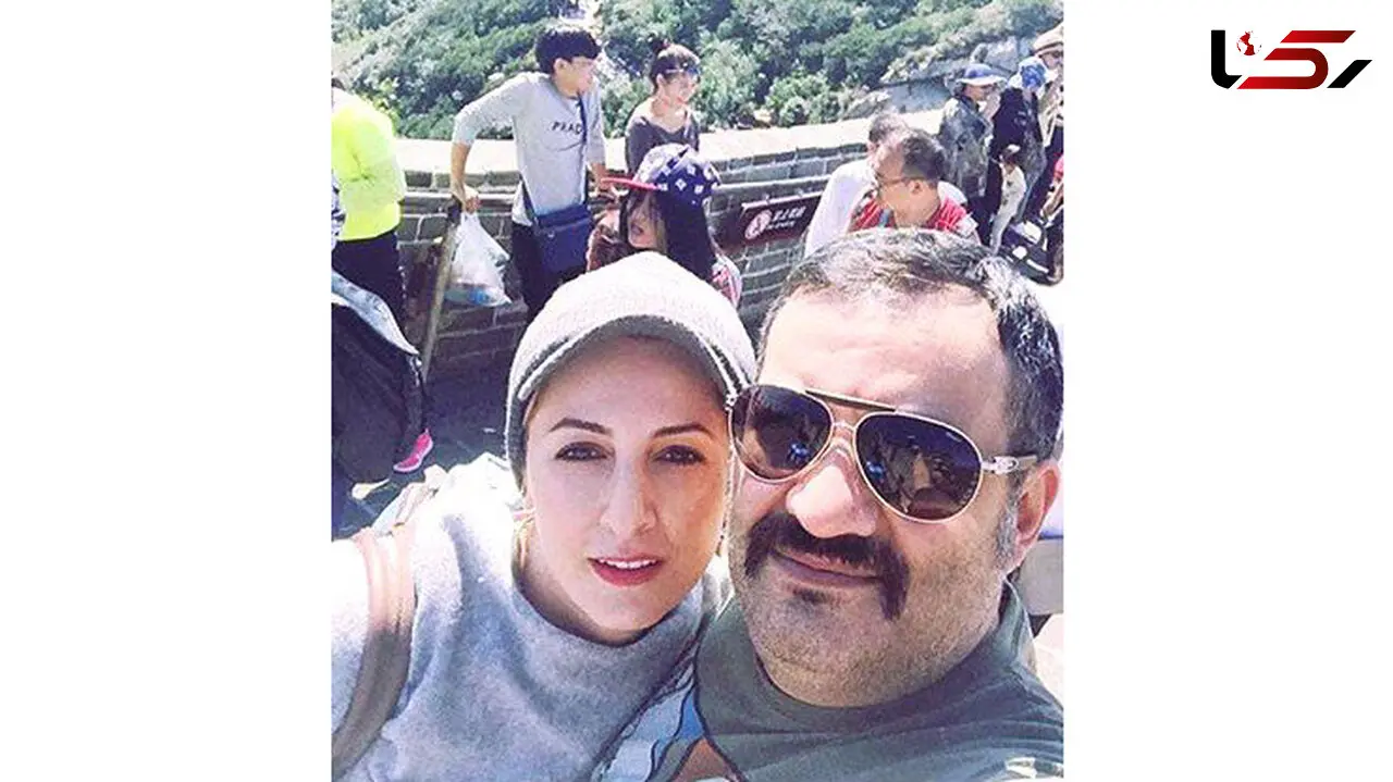 سلفی خانم بازیگر با همسرش بر روی دیوار چین +عکس